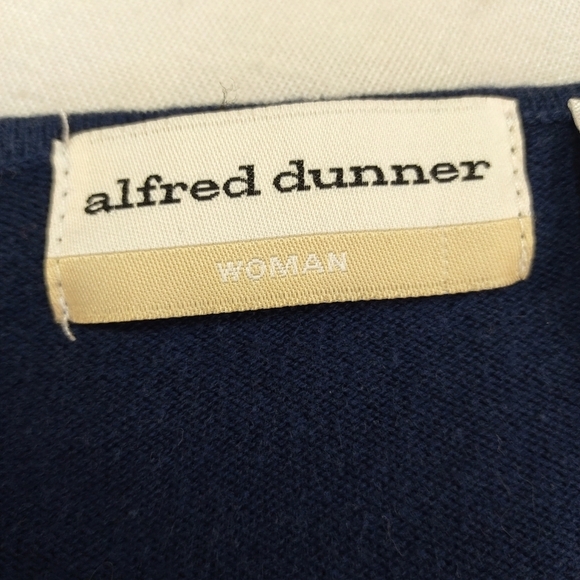 Alfred Dunner Women's Navy Striped Butterfly Floral Sweater Plus Size 3X - Picture 8 of 9